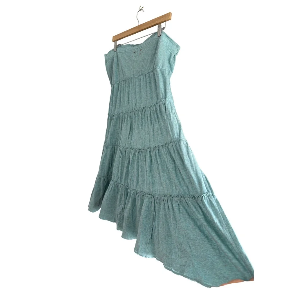 NWT American Eagle Tiered Maxi Skirt Size XL Teal Cotton Boho